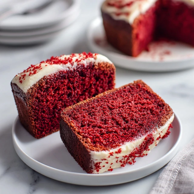 Deliciously Moist Red Velvet Loaf Cake