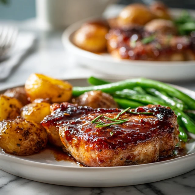 jelly glazed pork chops