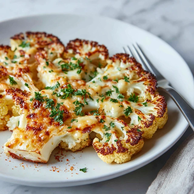Cheesy Roasted Cauliflower – Golden, Crispy, and Full of Flavor