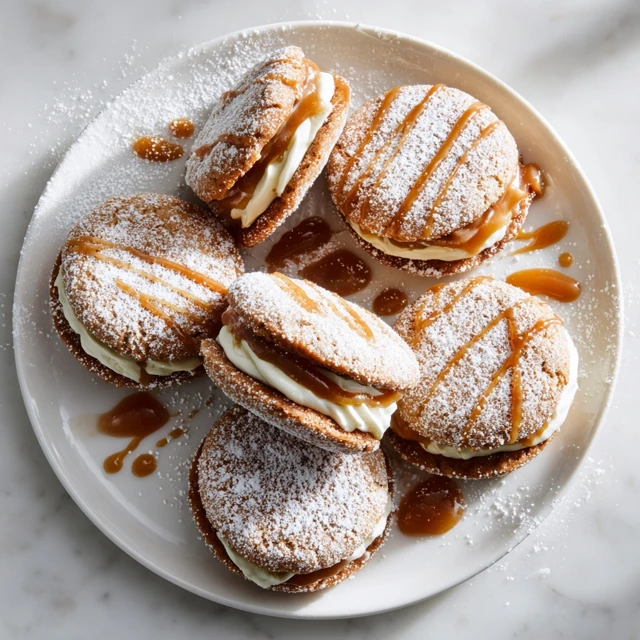 Caramel Apple Cider Sandwich Cookies