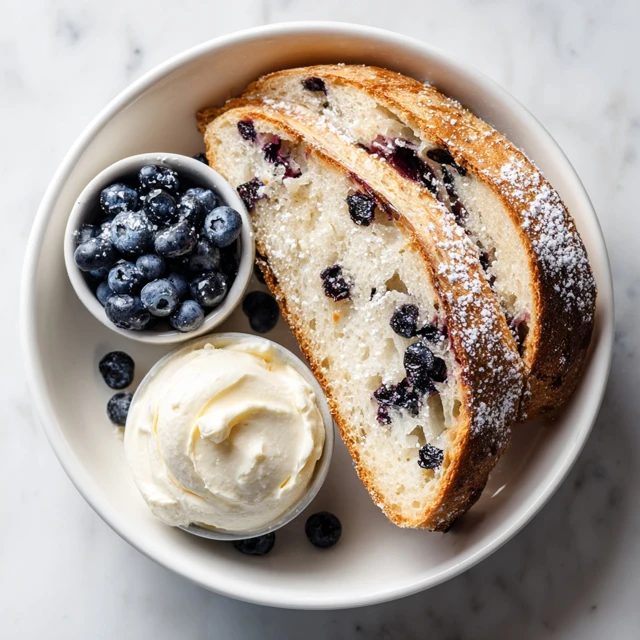 Homemade Lemon Blueberry Sourdough Bread with Whipped Butter