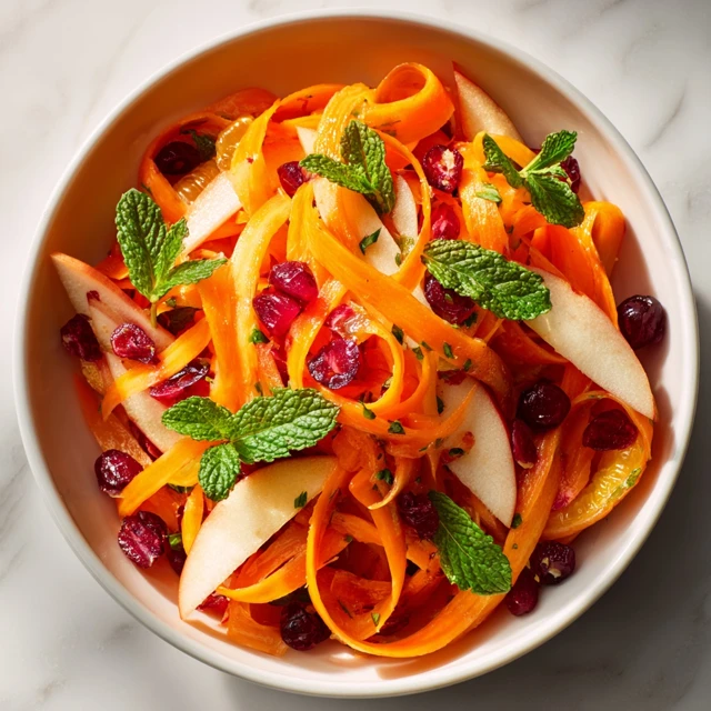 Fresh Carrot Apple Salad with Cranberries and Mandarin Oranges