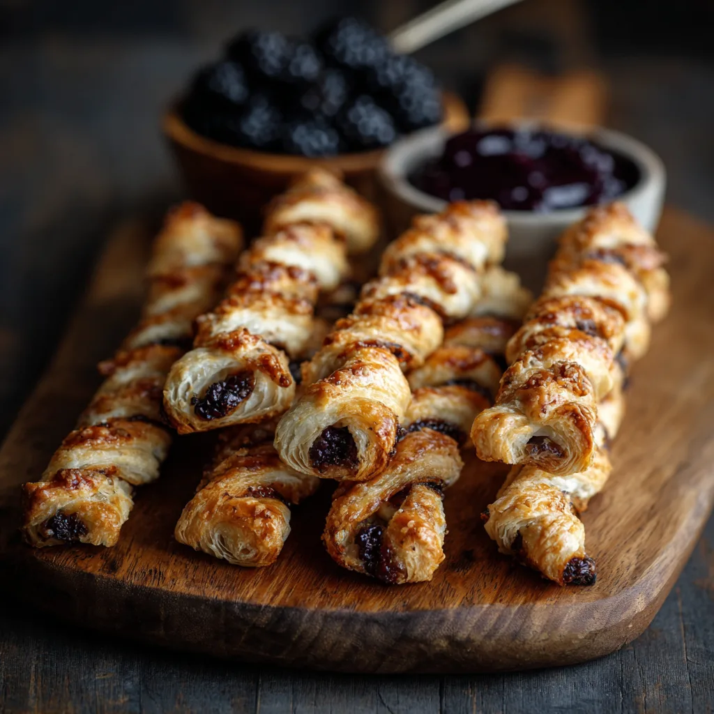 Blackberry Goat Cheese Puff Pastry Twists