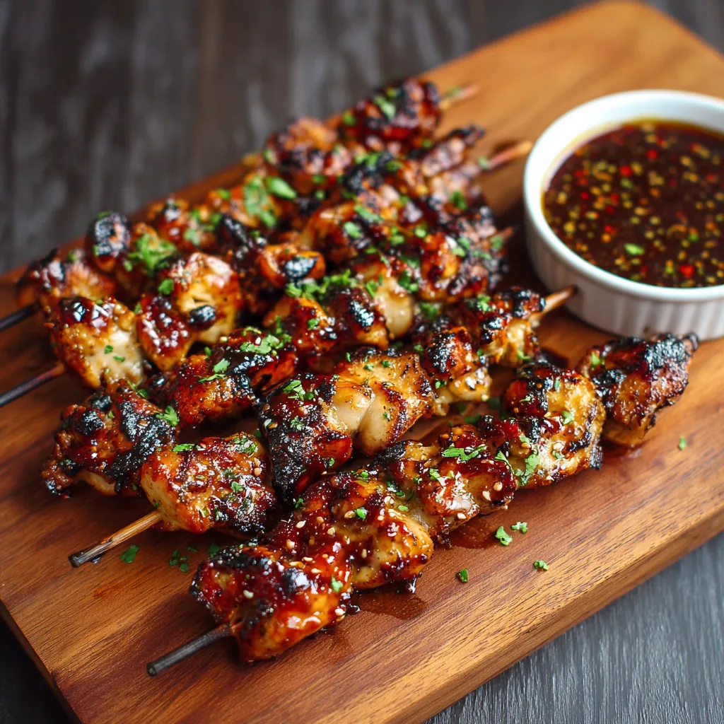 Chicken Skewers with Korean BBQ Sauce – Sweet, Smoky & Irresistibly Bold