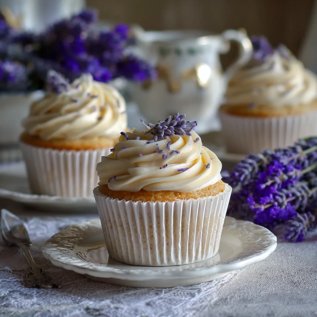 Earl Grey Cupcakes with Lavender Buttercream Icing – A Floral & Elegant Dessert