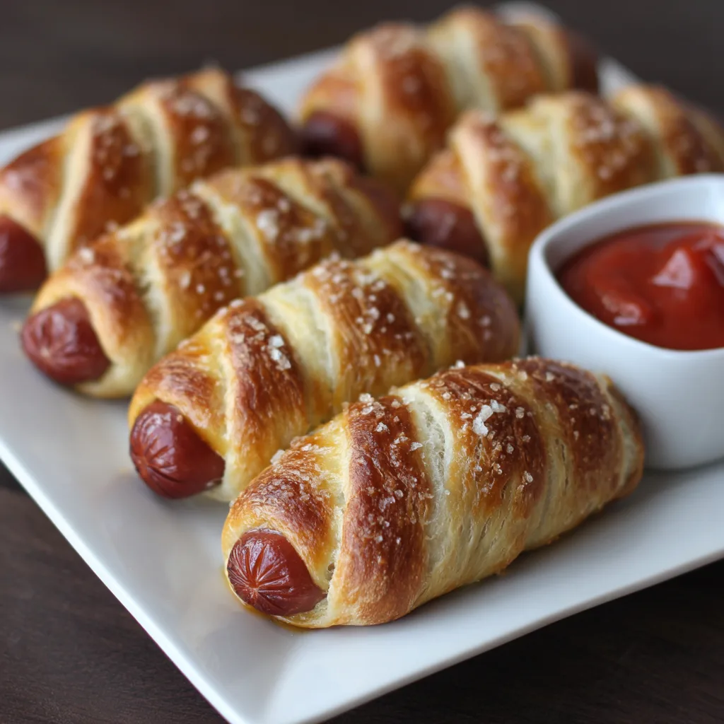 Pretzel Dog (Homemade Soft Pretzel Wrapped Hot Dogs)