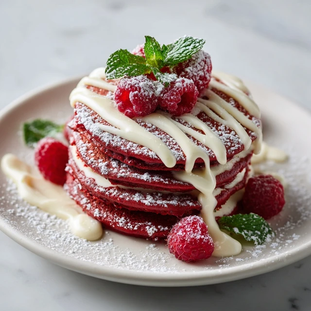 Fluffy Red Velvet Pancakes for Festive Holiday Brunches
