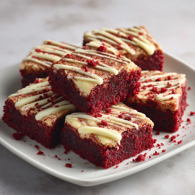 Red Velvet Brownies – Rich, Fudgy & Perfectly Vibrant