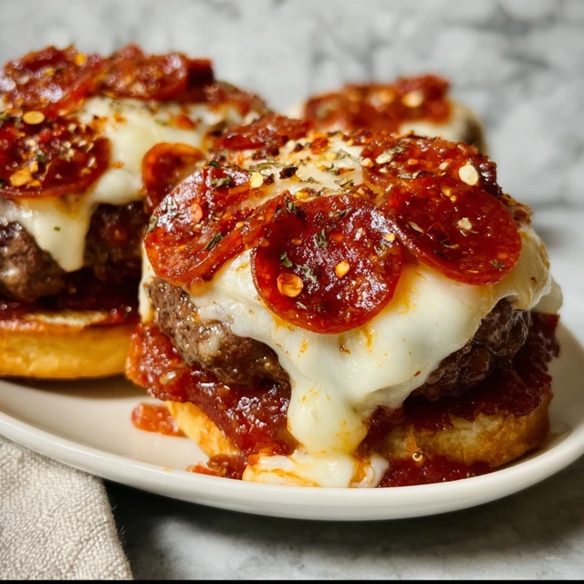 Cheesy Pizza Burgers – Easy Pizza-Inspired Burger Recipe
