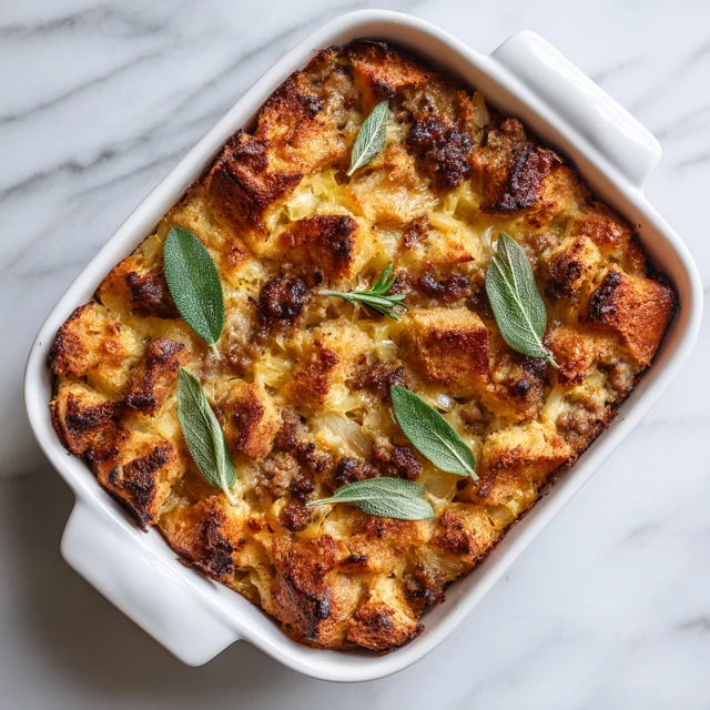 Sausage Apple and Sage Bread Pudding – A Savory Comfort Food Classic
