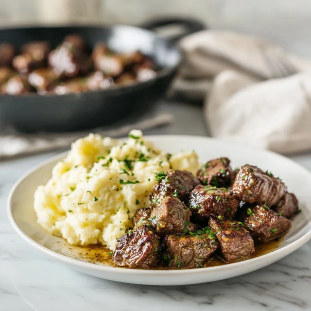 Creamy Garlic Butter Steak Bites with Mashed Potatoes: The Ultimate Comfort Food Recipe