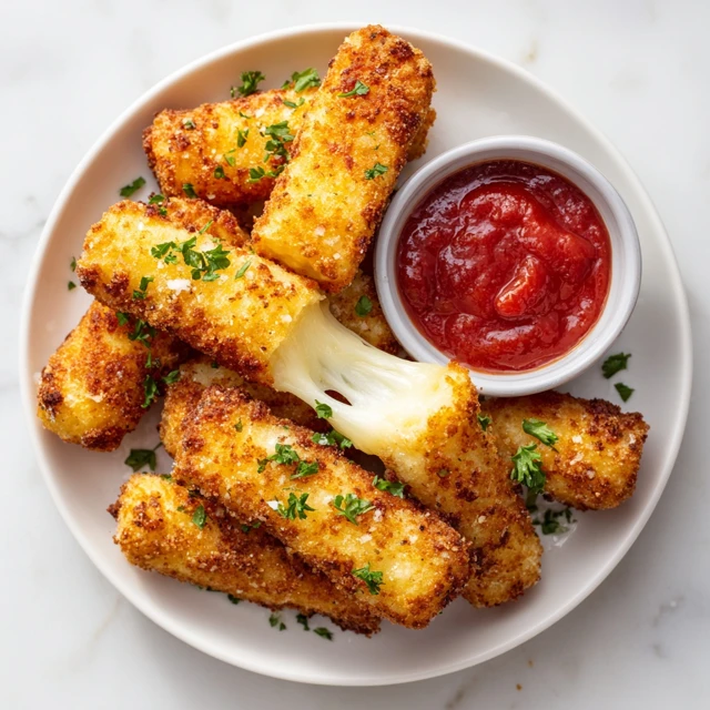 Make Gooey Mozzarella Sticks Crispy in Air Fryer