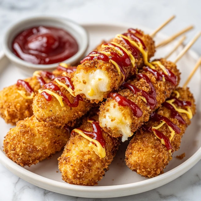 Korean Crispy Cheese Corn Dogs – The Ultimate Street Food Crunch