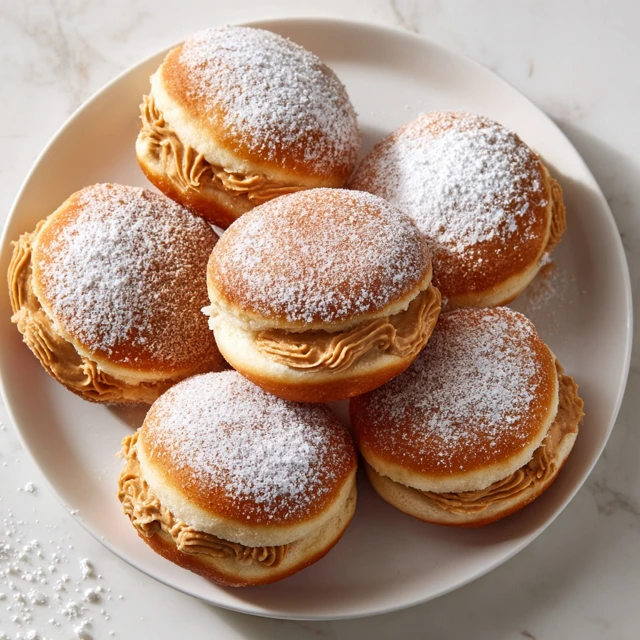 Biscoff Stuffed Donuts: Soft, Fluffy Donuts with a Creamy Biscoff Center