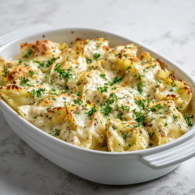 Cheesy Chicken Alfredo Stuffed Shells: The Ultimate Creamy Pasta Bake