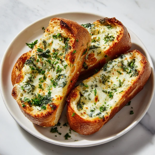 Cheesy Spinach Stuffed Garlic Bread – The Ultimate Comfort Side Dish