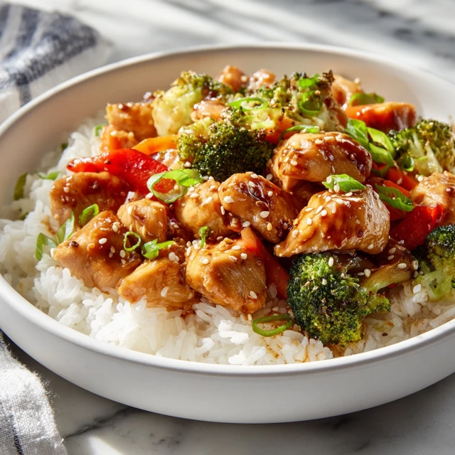 Honey Garlic Chicken Rice Bowls