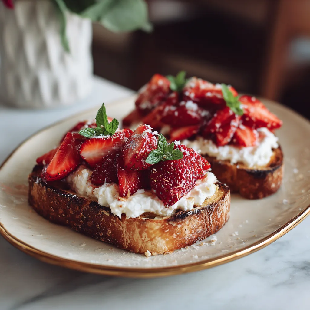 Delicious Roasted Strawberry and Whipped Ricotta Toast Recipe