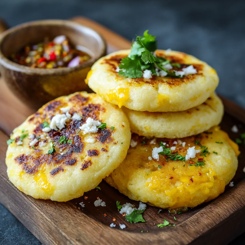 Colombian Arepas con Queso – Authentic Cheesy Corn Arepas Recipe