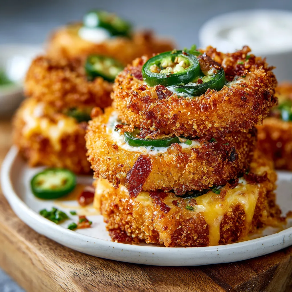 Jalapeño Popper Stuffed Onion Rings: Crispy, Cheesy, Spicy Perfection