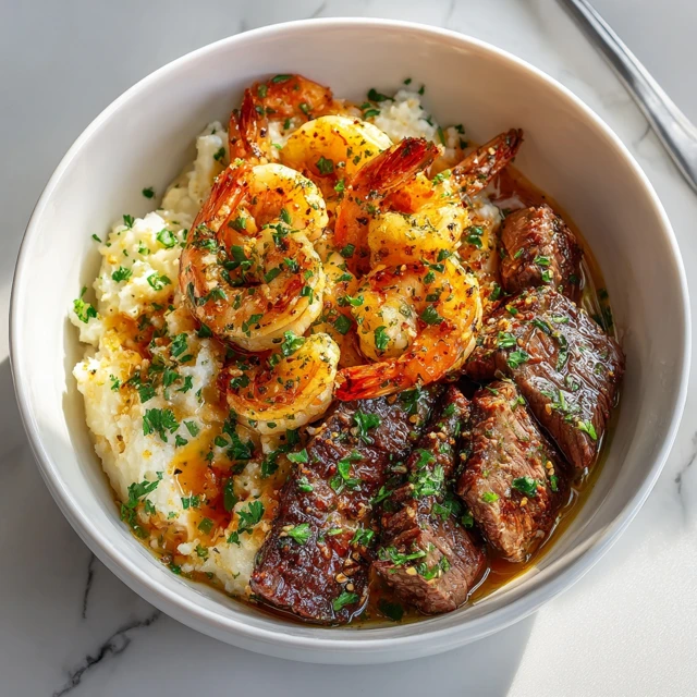 Garlic Butter Shrimp & Steak Surf and Turf Bowl: A Restaurant-Style Meal at Home