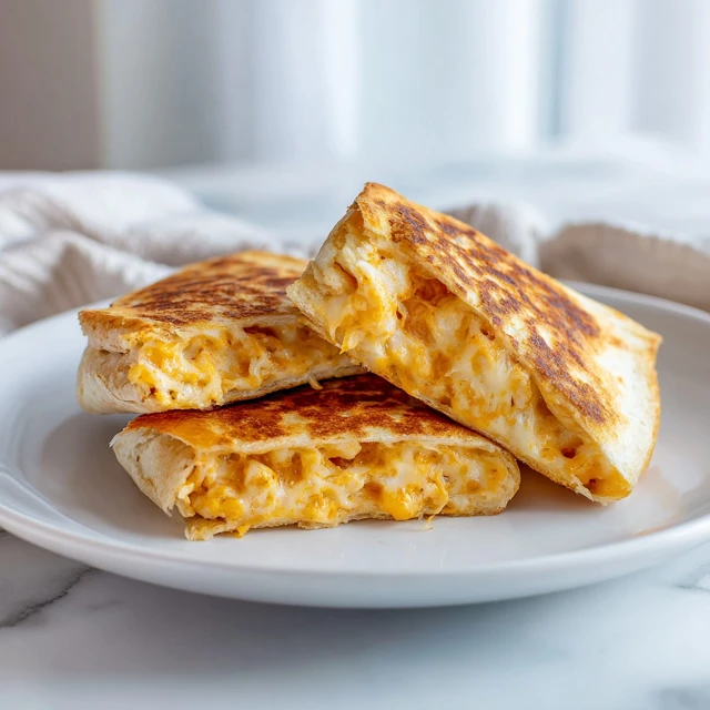 Triple Cheese Hot Honey Grilled Cheese Melt Wrap (Spicy, Cheesy & Crispy)