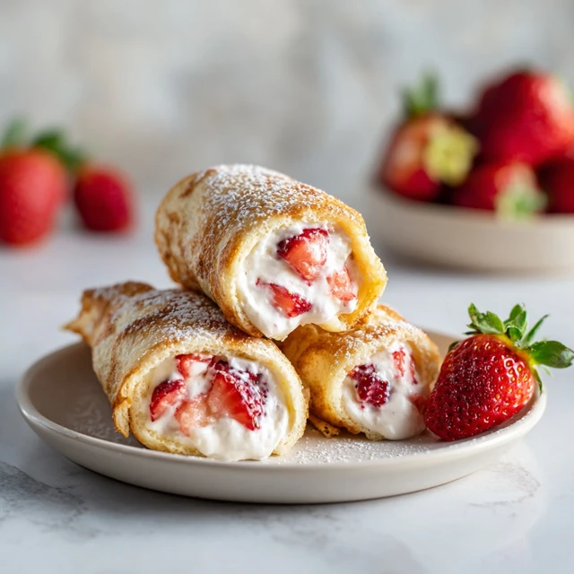 Strawberry Cream Cheese Stuffed Pancake Rolls – A Sweet Breakfast Favorite