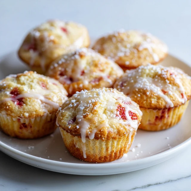Strawberry Lemon Cream Cheese Muffins – A Bright & Creamy Bakery-Style Treat