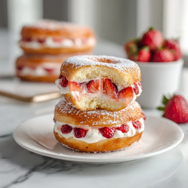 Strawberry Shortcake Vanilla Cream Stuffed Donut Tower: The Ultimate Showstopper Dessert
