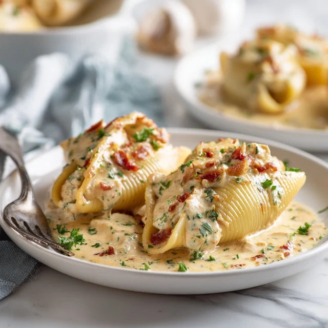 Creamy Tuscan Chicken Stuffed Shells: A Rich and Elegant Comfort Dish
