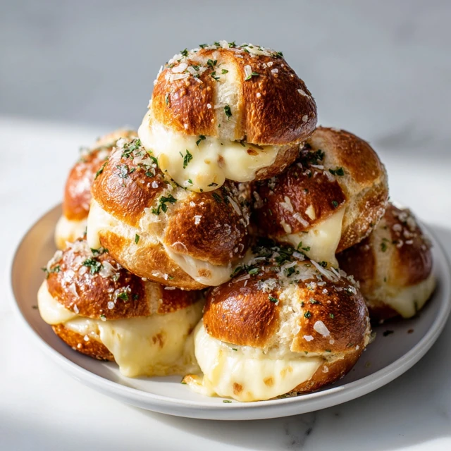 Triple Cheese Garlic Butter Grilled Cheese Pretzel Bun Sliders