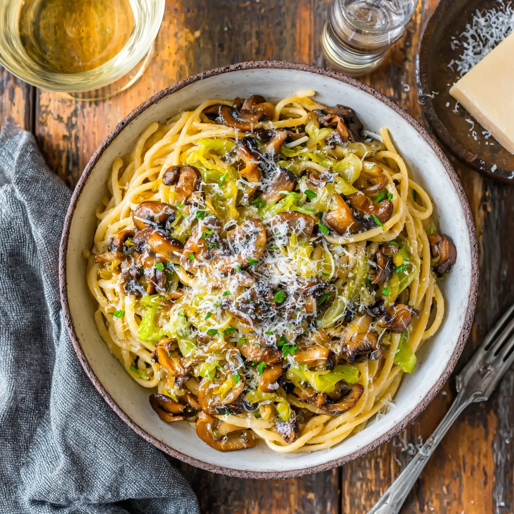 Caramelized Leek and Mushroom Gruyere Pasta – A Cozy, Gourmet Dish