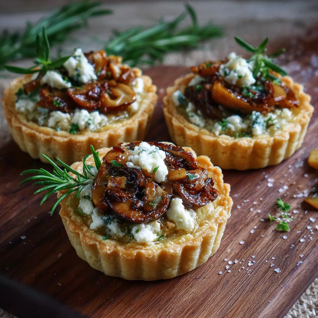Mushroom Shallot and Herbed Goat Cheese Tarts (Elegant & Flavor-Packed)