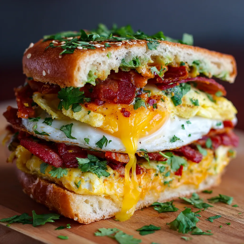 The Ultimate Spicy Chipotle Egg Breakfast Sandwiches