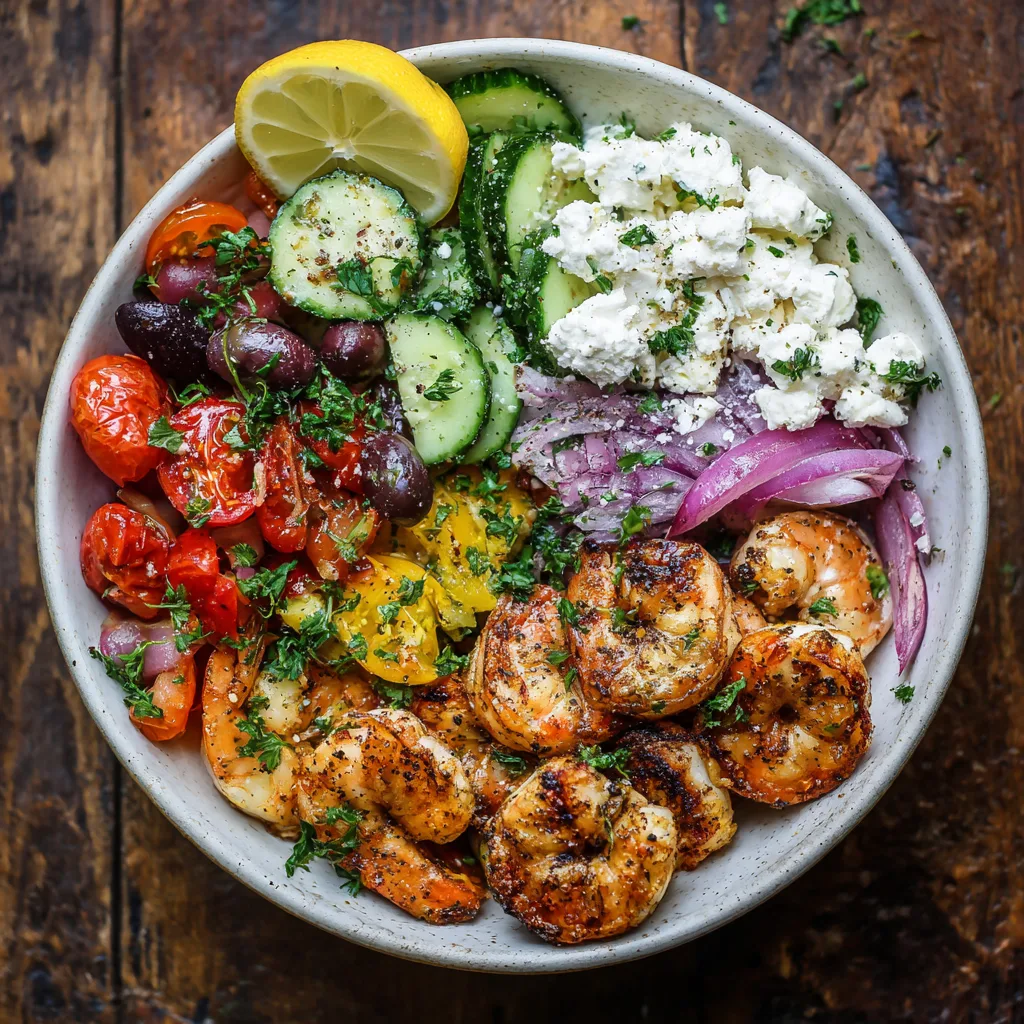 Greek Shrimp Mediterranean Bowl – Fresh, Healthy & Flavor-Packed