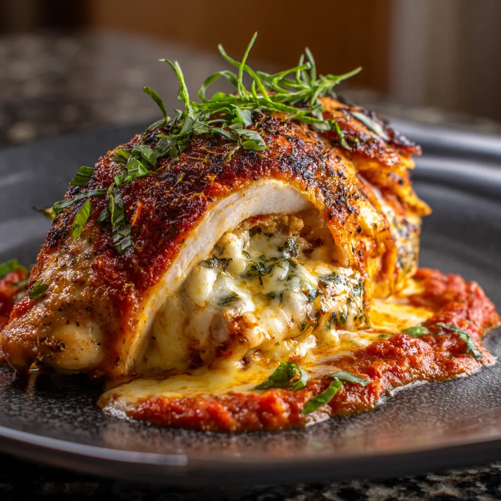 Lasagna Stuffed Chicken