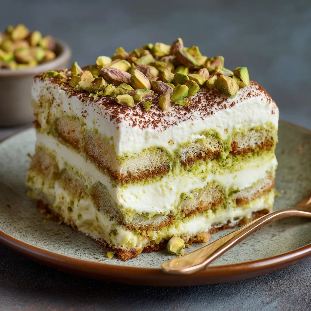 Pistachio Tiramisu – A Luxurious No-Bake Italian Dessert