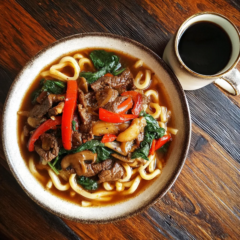 Quick and Flavorful Beef Black Pepper Udon