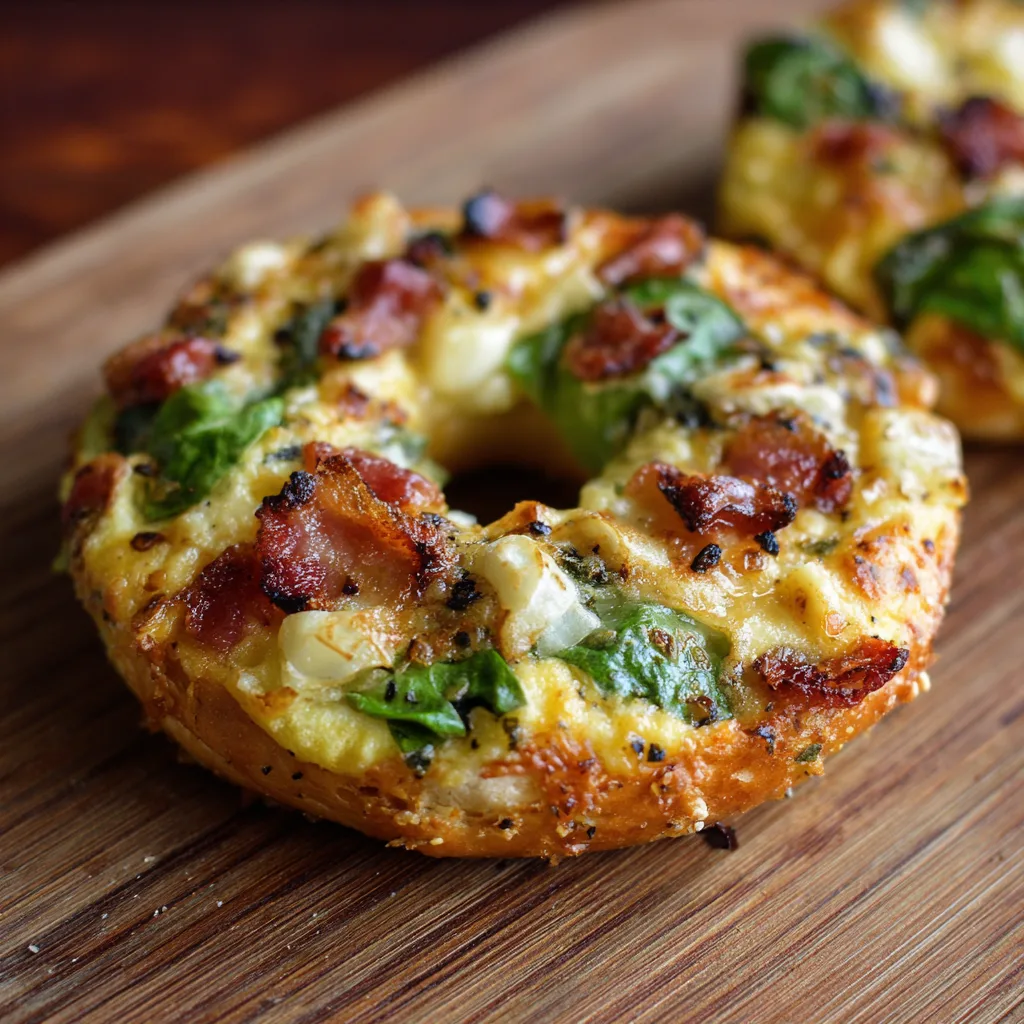 Savory Quiche Stuffed Bagels – Perfect for Breakfast or Brunch!