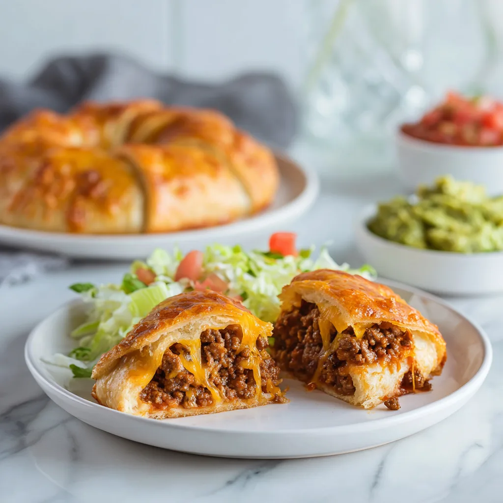 Cheesy Beef Taco Crescent Ring