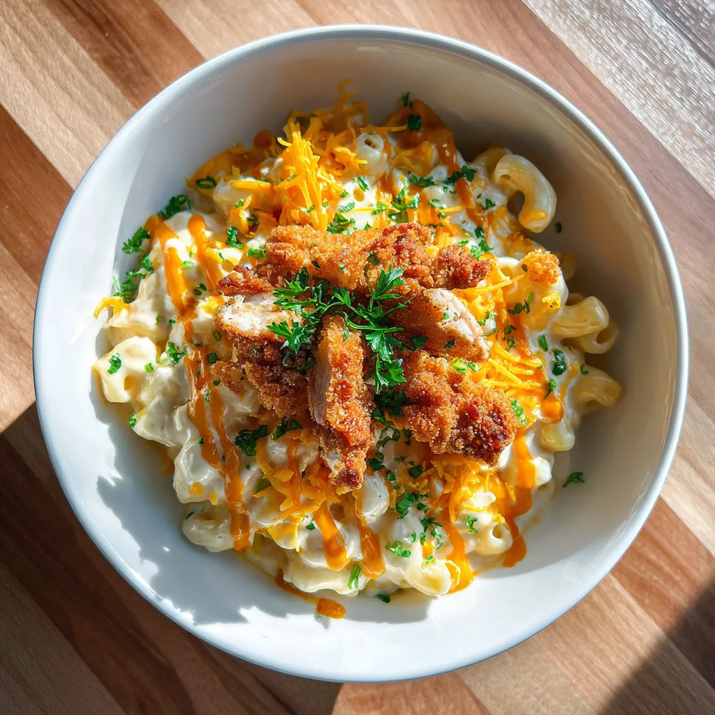 Creamy Buffalo Chicken Mac and Cheese