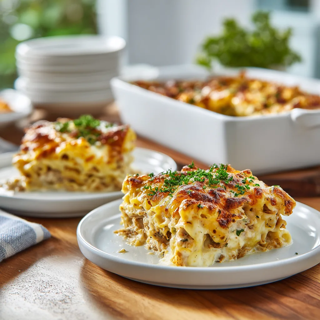 Spicy Cajun Chicken Alfredo Bake