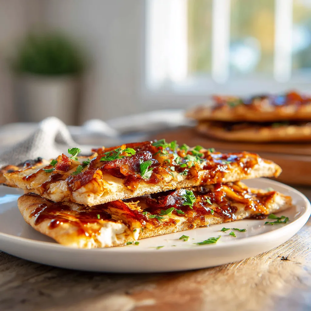 Crispy BBQ Bacon Chicken Flatbreads