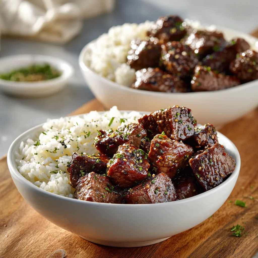 Honey Butter Steak Bites & Rice Bowl