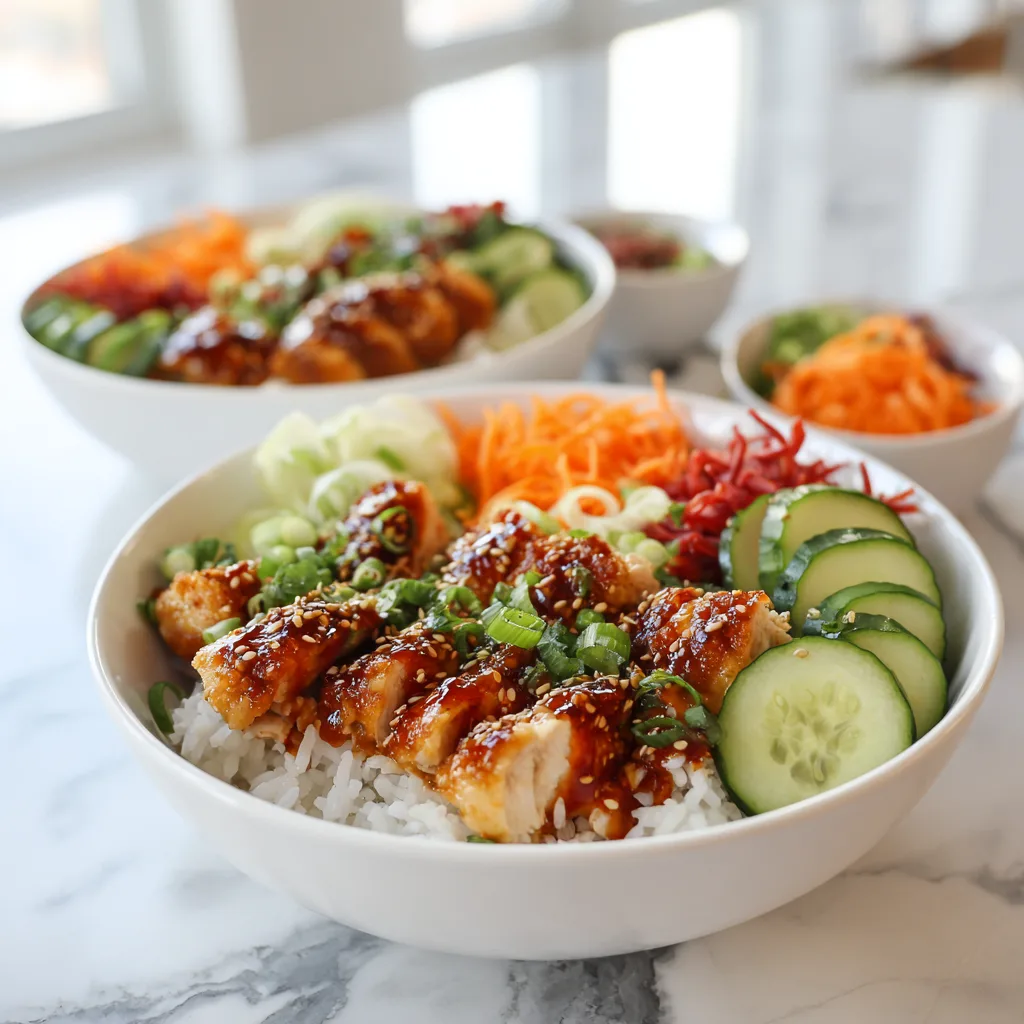 Crispy Honey Sriracha Chicken Rice Bowls: The Perfect Sweet & Spicy Dinner