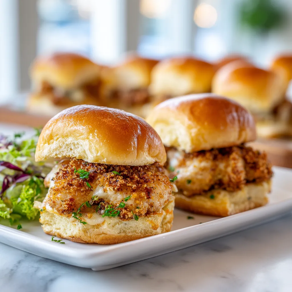 Crispy Garlic Parmesan Chicken Sliders