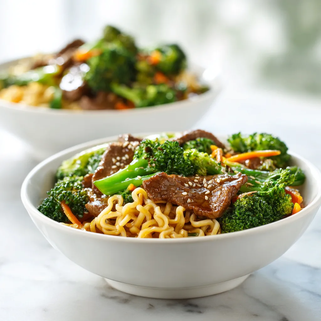 Honey Soy Beef & Broccoli Noodle Bowl