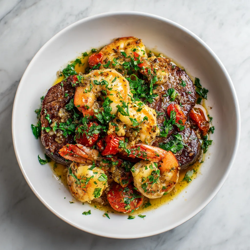Garlic Butter Steak Shrimp Surf And Turf Skillet A Restaurant Garlic Butter Steak Shrimp Surf And Turf Skillet A Restaurant