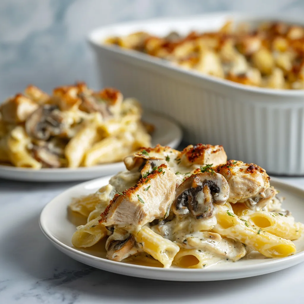 Creamy Mushroom Chicken Alfredo Bake – The Ultimate Comfort Food Classic